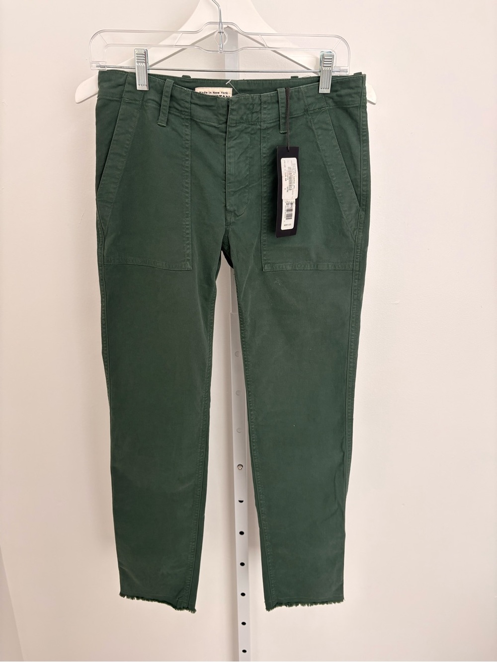 Nili Lotan Forest Green Slim Chino Pants